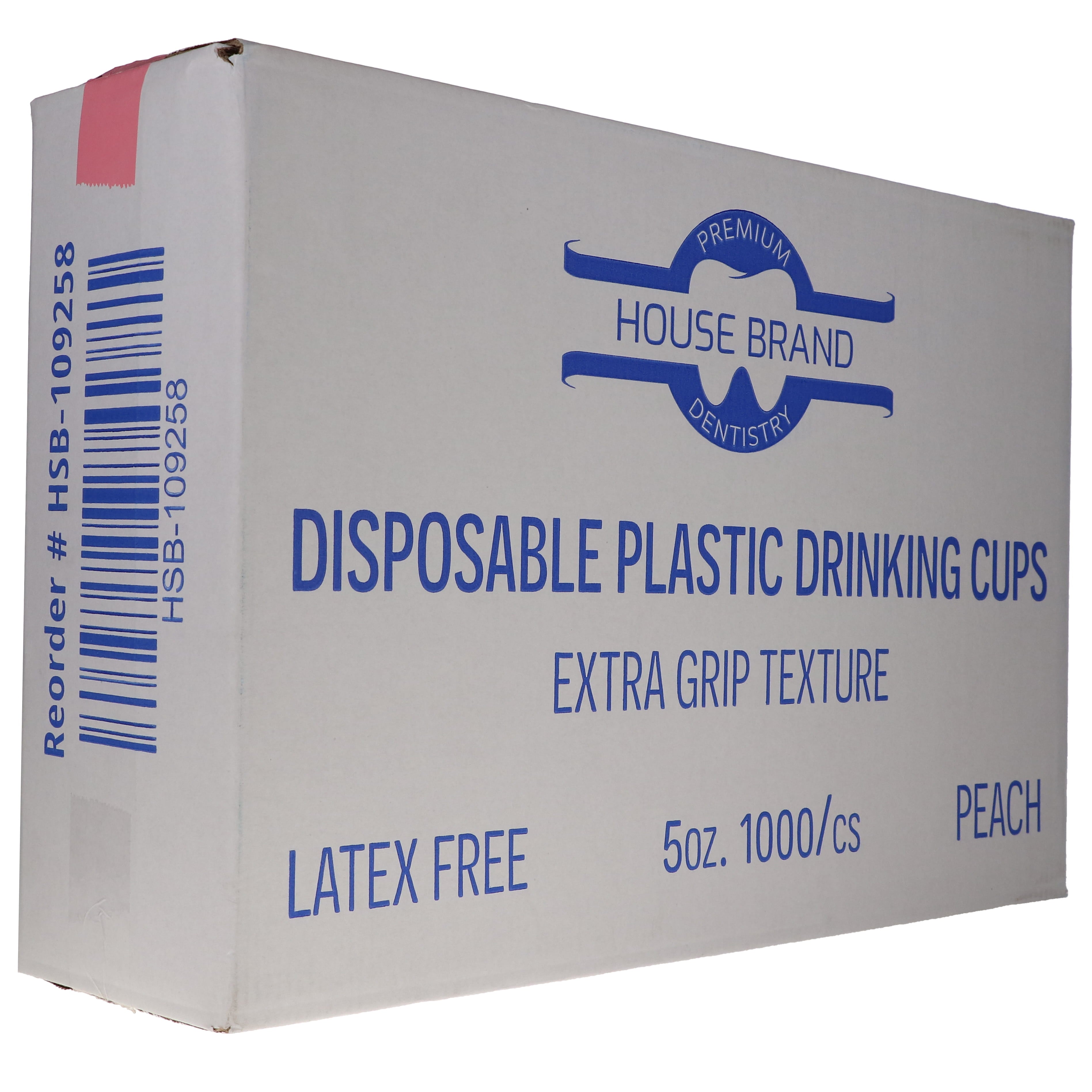 House Brand Dentistry 109258 Plastic Disposable Drinking Cups 5 Oz Peach 1000/Cs House Brand Dentistry 109258 Plastic Disposable Drinking Cups 5 Oz Peach 1000/Cs